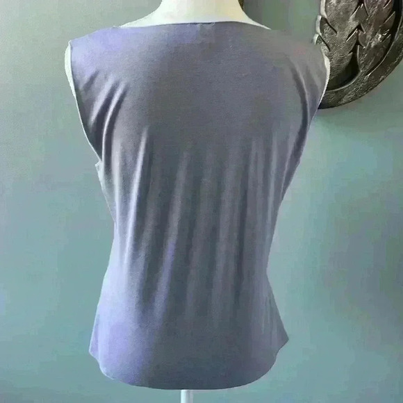 Armani Collezioni light purple tank top with rolled edges size 12 - Picture 3 of 8